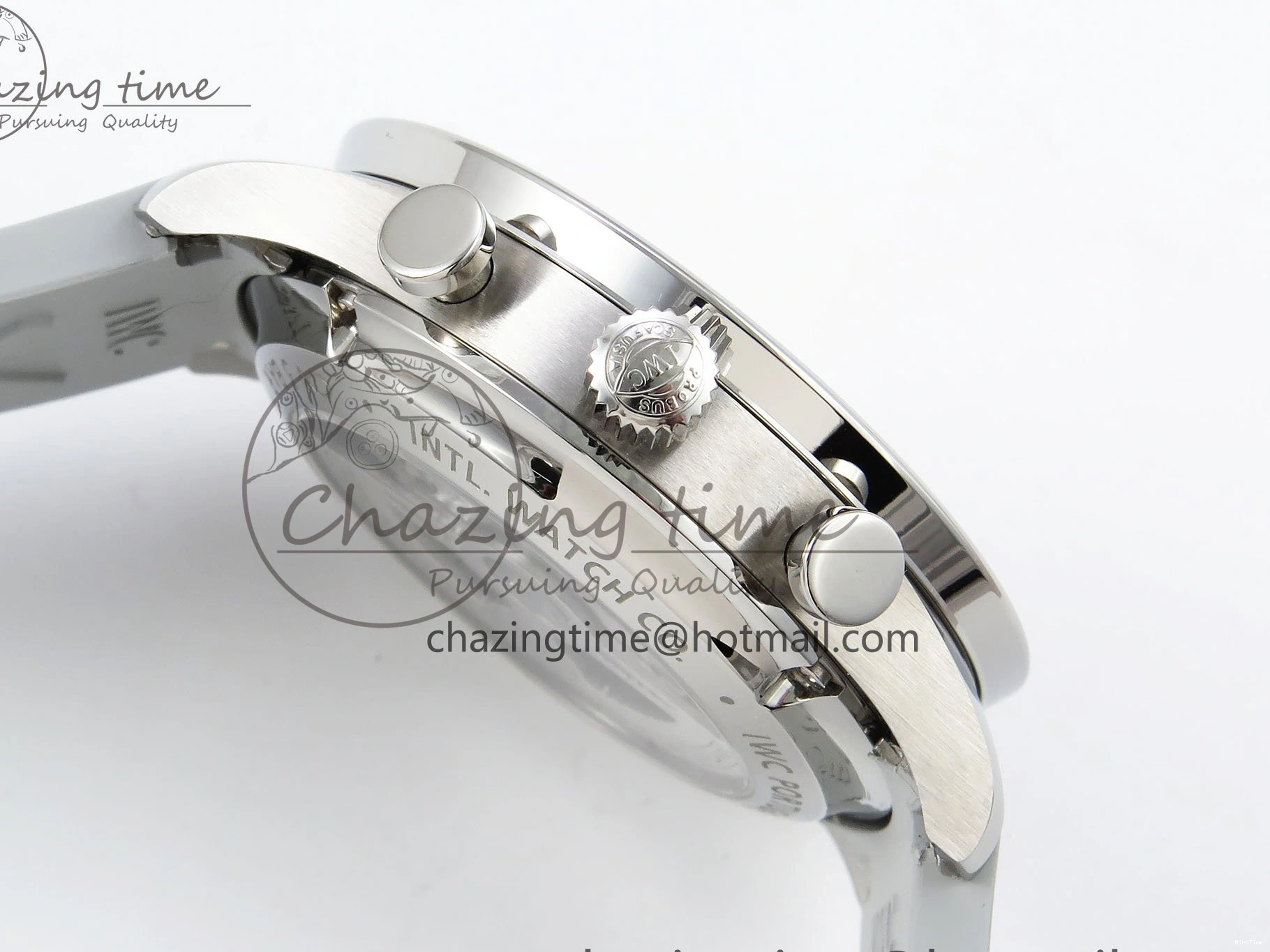 MIROTIME 1228 Portuguese Chrono IW3716 Z+F 1:1 Best Edition White Dial on Gray Rubber Strap A WrinkleFree 7014